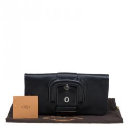 Tod's Black Leather Lucy Clutch