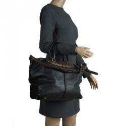 Pre Owned Tod's Black Leather Medium Tote