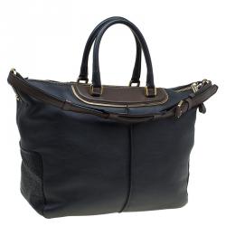 Pre Owned Tod's Black Leather Medium Tote