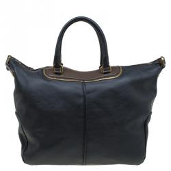 Pre Owned Tod's Black Leather Medium Tote