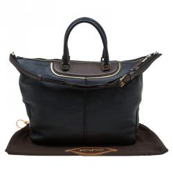 Pre Owned Tod's Black Leather Medium Tote