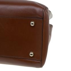 Pre Owned Tod's Brown Leather Medium D-Cube Tote