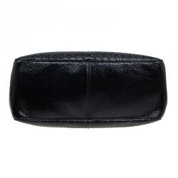 Pre Owned Tod's Black Patent Leather Signature Shopper Tote