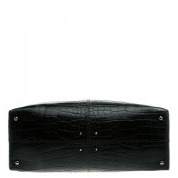 Pre Owned Tod's Dark Green Alligator Lady D Zip Tote