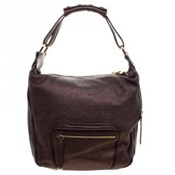 Pre Owned Tod's Bronze Leather Hobo