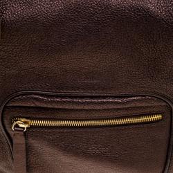 Pre Owned Tod's Bronze Leather Hobo
