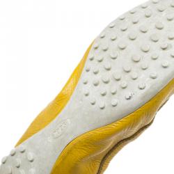 Pre Owned Tod's Yellow Patent Peep Toe Ballet Flats Size 38