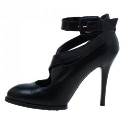 مملوكة مسبقًا حذاء تودز كعب مرتفع جلد أسود مقاس 37