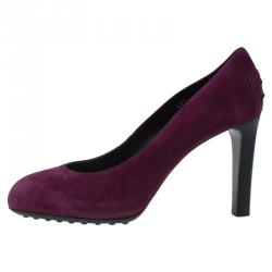 Pre Owned Tod's Magenta Suede Pumps Size 40.5