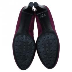 Pre Owned Tod's Magenta Suede Pumps Size 40.5