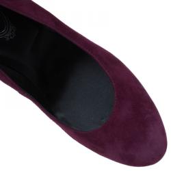 Pre Owned Tod's Magenta Suede Pumps Size 40.5