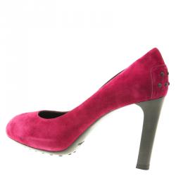مملوكة مسبقًا Tod's Purple Suede Round Toe Pumps Size 39.5
