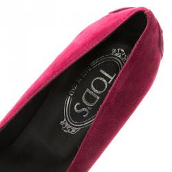 مملوكة مسبقًا Tod's Purple Suede Round Toe Pumps Size 39.5