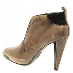 Pre Owned Tod's Brown  Leather Ankle Boots Size 40