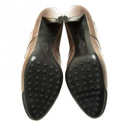 Pre Owned Tod's Brown  Leather Ankle Boots Size 40