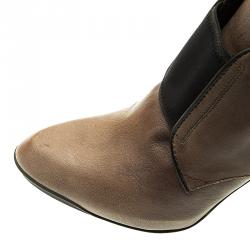 Pre Owned Tod's Brown  Leather Ankle Boots Size 40