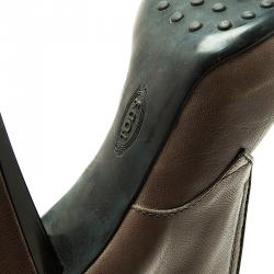 Pre Owned Tod's Brown  Leather Ankle Boots Size 40