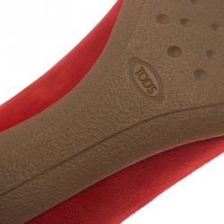 Pre Owned Tod's Two Tone Suede and Leather Cap Toe Loafer Pumps Size 40