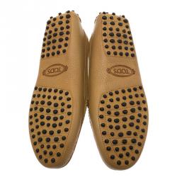 Pre Owned Tod's Beige Leather Penny Loafers Size 39.5