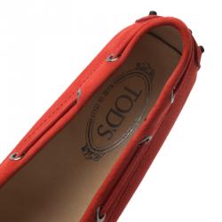 مملوكة مسبقًا Tod's Candy Pink Suede Bow Loafers Size 40