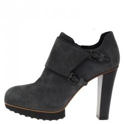 Pre Owned بوت للكاحل تودز سويدي رصاصي مقاس 37.5