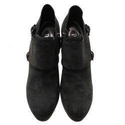 Pre Owned بوت للكاحل تودز سويدي رصاصي مقاس 37.5