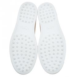 Pre Owned حذاء رياضي إسبادريل تودز جلد بيج سكيت مقاس 37