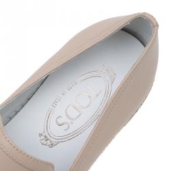 Pre Owned حذاء رياضي إسبادريل تودز جلد بيج سكيت مقاس 37