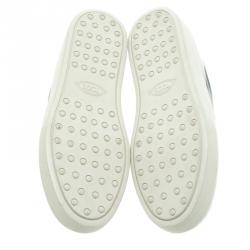 مملوكة مسبقًا حذاء رياضي تودز جلد ثنائي اللون نمط سليب أون مقاس 36.5