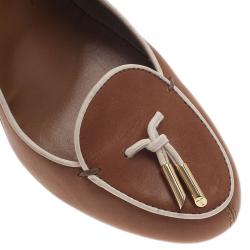 Pre Owned Tod's Brown Leather Pumps Size 40