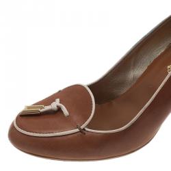 Pre Owned Tod's Brown Leather Pumps Size 40