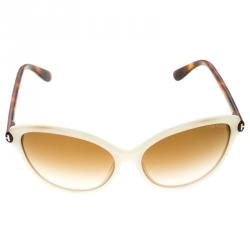 Pre Owned Tom Ford Brow/Pearl TF 342 Priscila Sunglasses