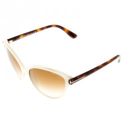 Pre Owned Tom Ford Brow/Pearl TF 342 Priscila Sunglasses