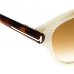 Pre Owned Tom Ford Brow/Pearl TF 342 Priscila Sunglasses