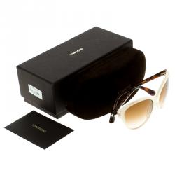 Pre Owned Tom Ford Brow/Pearl TF 342 Priscila Sunglasses