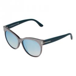 Pre Owned Tom Ford Purple Saskia Cat Eye Sunglasses