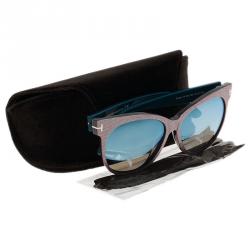 Pre Owned Tom Ford Purple Saskia Cat Eye Sunglasses