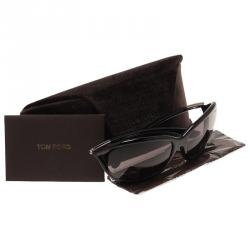 Pre Owned نظارة شمسية توم فورد جينيفر سوفت سوداء مربعة