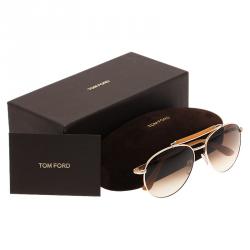 Pre Owned Tom Ford Gold Colin Aviators
