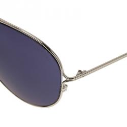 Pre Owned Tom Ford Silver Peter Aviators