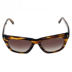 Pre Owned Tom Ford Tortoise Frame Celina Sunglasses