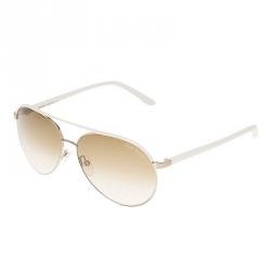 Pre Owned Tom Ford Ivory TF112 Silvano Aviator Sunglasses