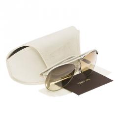 Pre Owned Tom Ford Ivory TF112 Silvano Aviator Sunglasses