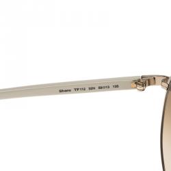 Pre Owned Tom Ford Ivory TF112 Silvano Aviator Sunglasses