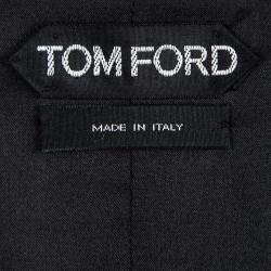 Pre Owned Tom Ford Black Zip Detail Long Sleeve Dress M