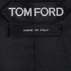 Pre Owned Tom Ford Black Zip Detail Long Sleeve Dress S