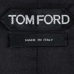 Pre Owned Tom Ford Black Zip Detail Long Sleeve Dress M