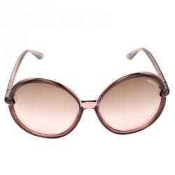 Pre Owned Tom Ford Lilac TF 167 Caithlyn Oversized Round Sunglasses