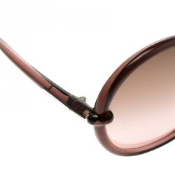 Pre Owned Tom Ford Lilac TF 167 Caithlyn Oversized Round Sunglasses