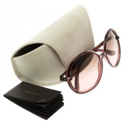 Pre Owned Tom Ford Lilac TF 167 Caithlyn Oversized Round Sunglasses